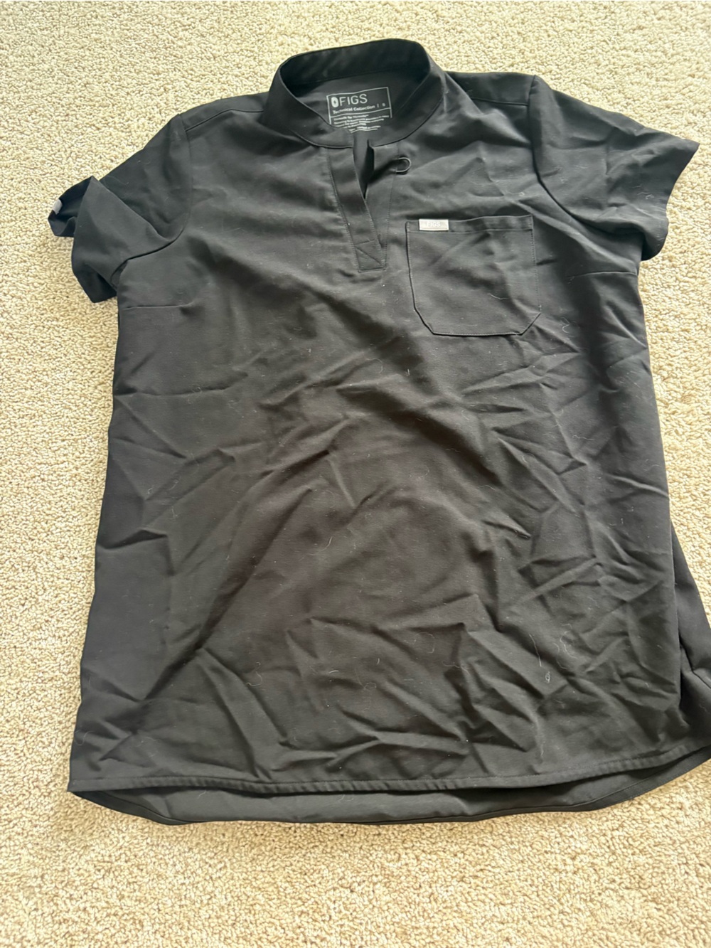 Black figs maternity scrub top